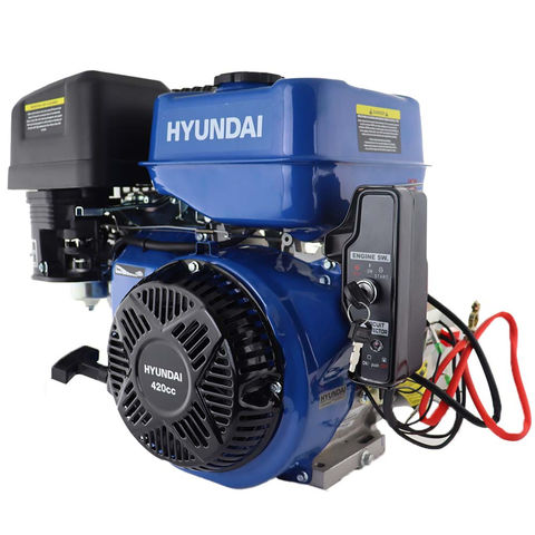 Hyundai IC460XE-25 457cc 15hp 25mm Electric-Start Horizontal Straight Shaft Petrol Engine, 4-Stroke, OHV