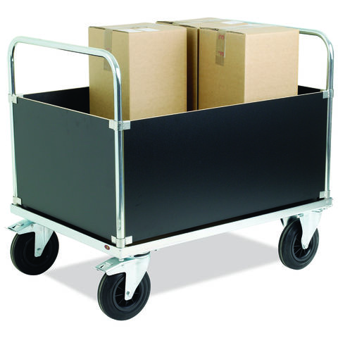 Barton Storage 938-376420 Heavy Duty Zinc Plated Platform Truck with Laminate Ends and Sides (900 x 700 x 1000mm)