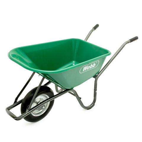 Webb 90-litre Poly Body Wheelbarrow with Puncture-Proof Wheel (150kg Capacity)