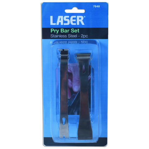 Laser 7648 2 Piece Pry Bar Set - Stainless Steel