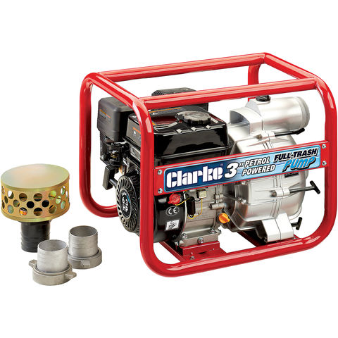 Clarke PF75A Petrol Powered 3” Full-Trash Water Pump