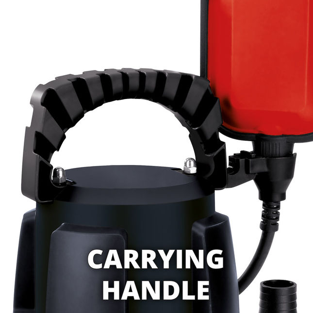 Einhell Vuilwaterpomp GC-DP 5010 G (500 W, 12000 L/h, draaghandgreep, traploos in hoogte verstelbare vlotterschakelaar, mechanische afdichting, behuizing van gietijzer, incl. aansluitingen), zwart, rood Einhell Vuilwaterpomp GC-DP 5010 G (500 W, 12000 L/h, draaghandgreep, traploos in hoogte verstelbare vlotterschakelaar, mechanische afdichting, behuizing van gietijzer, incl. aansluitingen), zwart, rood