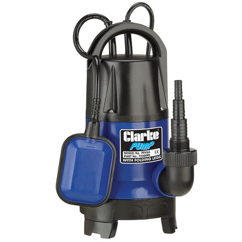 Image of New Clarke PSV6A 1½" 400W 133Lpm 5m Head Submersible Pump With Folding Base & Float Switch (230V)