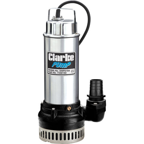 Clarke DWP210A 2" 940W 567Lpm 10m Head Submersible Dirty Water Pump with float switch (110V)