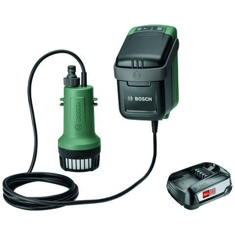 Bosch GardenPump 18 Cordless Rainwater Pumps (With 1 x 2.5Ah Battery & Charger)