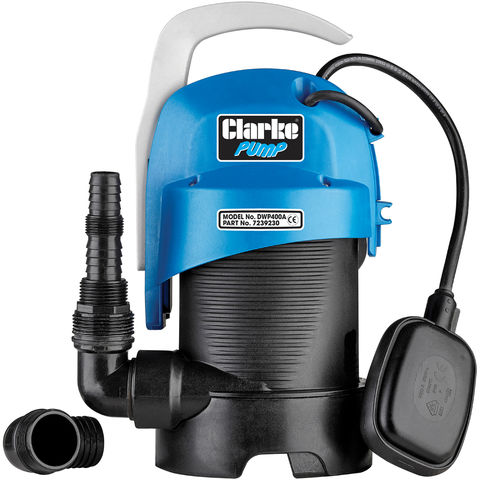 Image of Clarke Clarke DWP400A 1¼" 440W 140Lpm 7m Head Clear and Dirty Water Submersible Pump with Float Switch (230V)