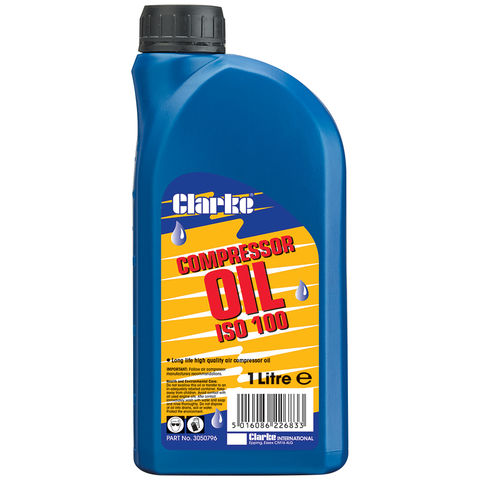 Clarke ISO 100 (SAE30) 1L Long Life Compressor Oil