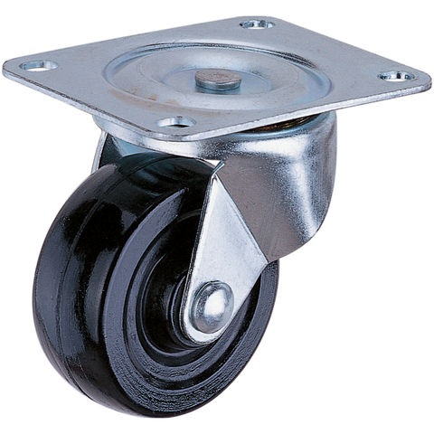 Clarke Rubber Castor Wheels Fixed / Swivel / Swivel & Brake (50mm - 100mm)