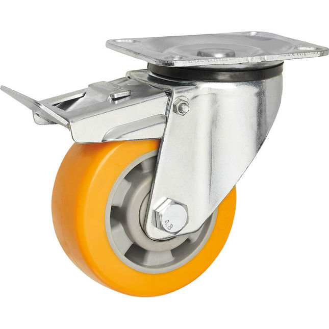 Clarke Ml100bpu 100mm Pu Braked Swivel Castor -200kg-