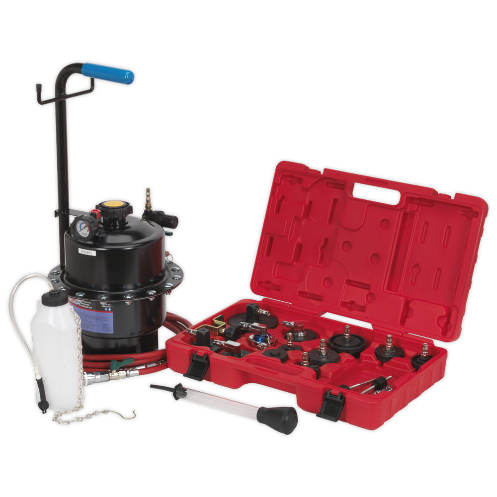Sealey VS0204 Pneumatic Brake & Clutch Pressure Bleeder Kit Machine