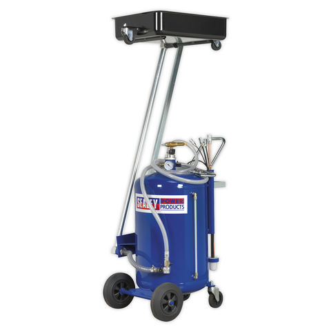 Sealey Mobile Oil Drainer with 100L Cantilever Air Discharge and Probes