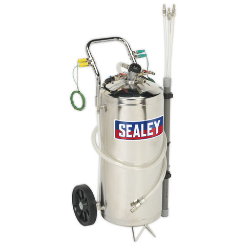 Sealey TP200S Air Operated Fuel Drainer 40L Stainless Steel
