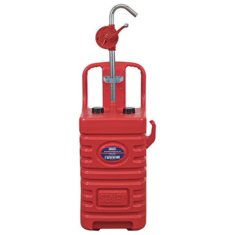 Sealey DT55RCOMBO1 55L Mobile Dispensing Tank with Oil Rotary Pump - Red