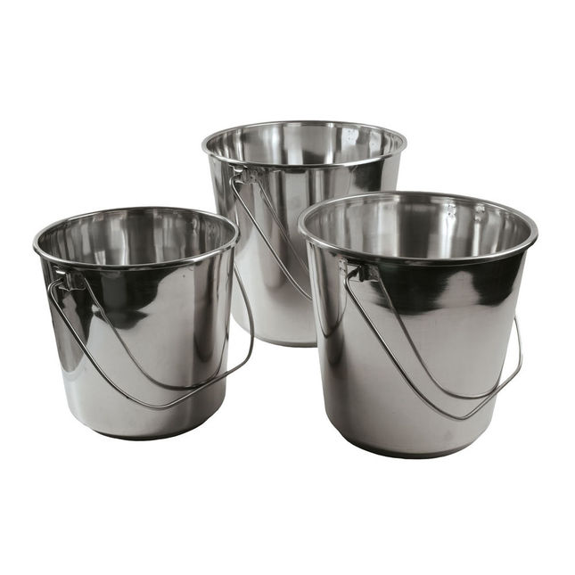 Laser 8906 Stainless Steel Bucket Set 3pc
