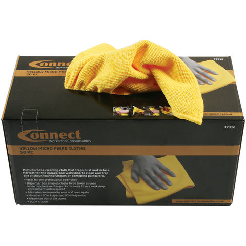 Image of Connect Microfibre Cloths in Dispenser (Box of 50)