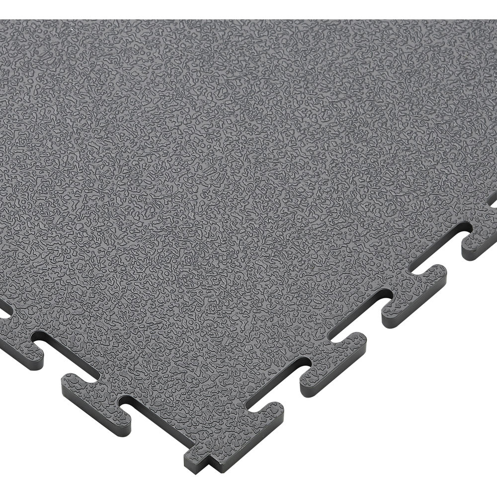 Clarke FLG1 Interlocking Grey PVC Floor Tiles 4 Pack 450 x 450mm ...