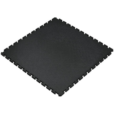 Clarke FLB2 Black Interlocking PVC Floor Tile (Single)