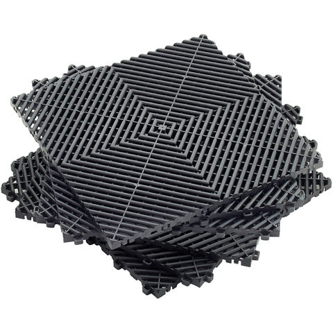 Clarke MFB1 Black PP Modular Black Tiles (Set of 6)