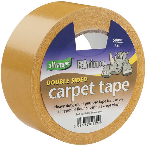 Image of Ultratape Ultratape Rhino Double Sided Carpet Tape, 50mm x 25m