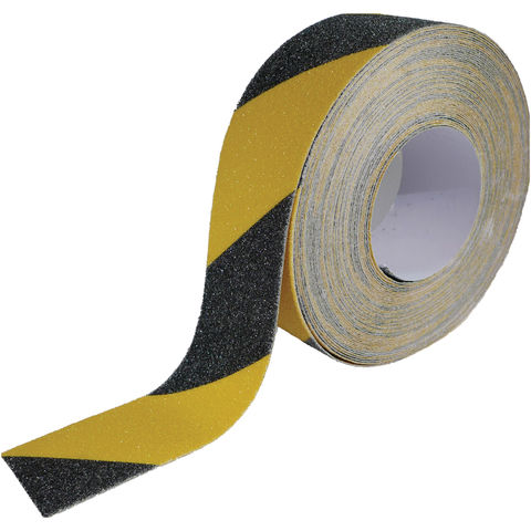 Image of Machine Mart Anti-Slip Tape Black & Yellow 18m x 50mm