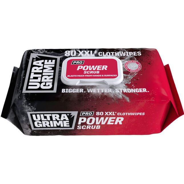 UltraGrime® Power Scrub Clothwipes XXL (80pk)