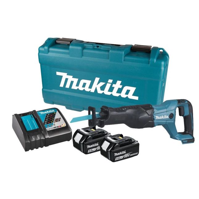 Makita Djr187rte 18v Lxt Bl Brushless Cordless Reciprocating Saw With 2 X 5.0ah Batteries