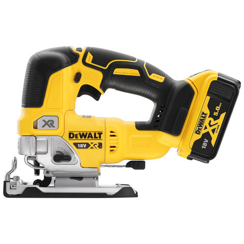 DeWalt DCS334P2-GB 18V XR Brushless Top Handled Jigsaw with 2 x 5Ah ...