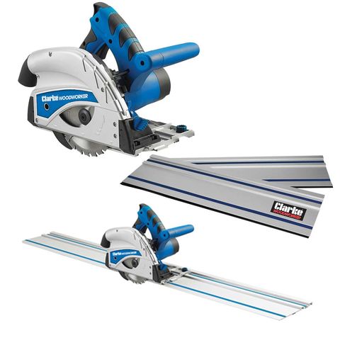 Clarke CPS160 160mm Plunge Saw (230V) with 2 x 0.7m Guide Rails