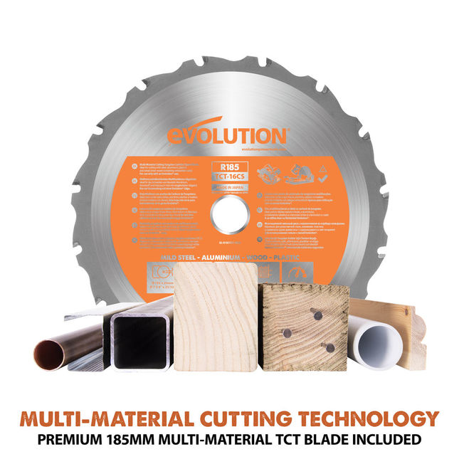 Evolution R185CCS-Li 18V 185mm Brushless Circular Saw 4Ah Battery and ...