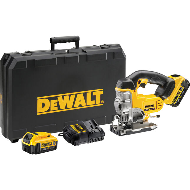 View Dewalt Dcs331m2 18v Xr Li-ion Cordless Jigsaw With 2 X 4ah Batteries- Charger And Kitbox