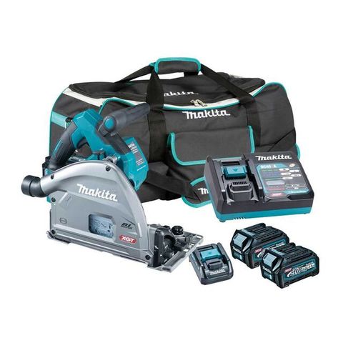 Photo of Makita Makita Sp001gd201 40vmax Bl Xgt 165mm Plunge Saw With 2 X 2.5ah Batteries