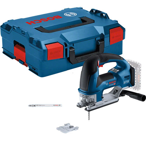 Image of Bosch Bosch GST 18V-155 BC Professional Bow Handle Cordless Jigsaw with 2 x Blades & L-BOXX (Bare Unit)