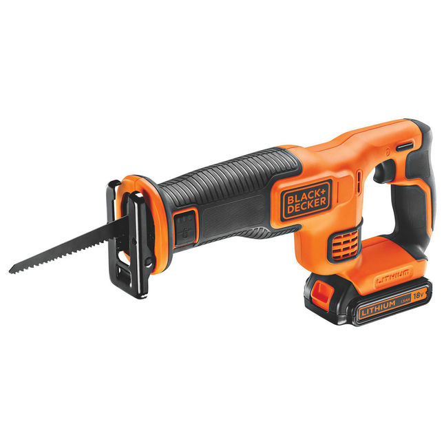 View Black+decker Bdcr18c1-gb 18v Reciprocating Saw With Blade 1.5ah Battery & Charger View Black+decker Bdcr18c1-gb 18v Reciprocating Saw With Blade 1.5ah Battery & Charger