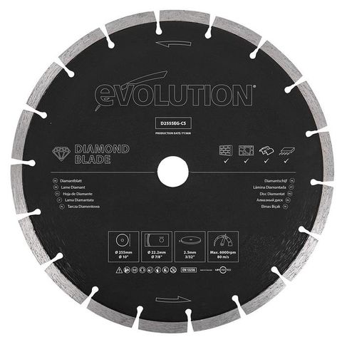 Image of Evolution Evolution D255SEG-CS General Purpose Diamond Blade 255mm (10")