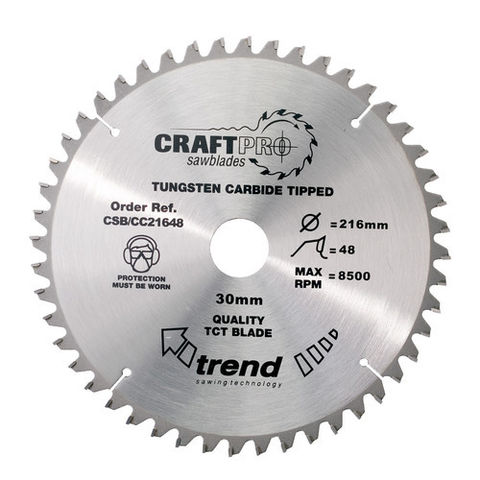 Trend CSB21648 - 48T 'CraftPro' Saw Blade 216mm