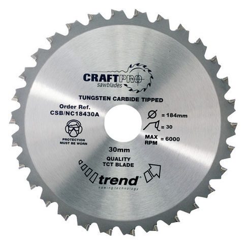 Photo of Trend Trend Csbnc18430a - 30t Craftpro Saw Blade 184mm