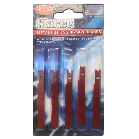 Image of Clarke Clarke Replacement Jigsaw blades For CJS380 & Similar - 5 pack Metal Cutting