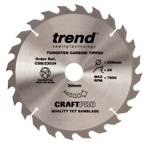 Trend CSB/23024 Craft Saw Blade 230x30mm 24T