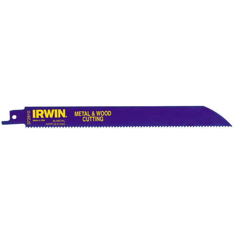 Image of Irwin Irwin Tools Metal & Wood Cutting 10tpi x 200mm Reciprocating Blade 5 Pack