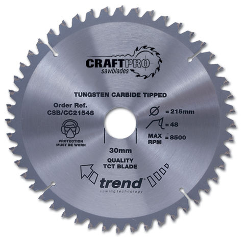 Image of Trend Trend CSB/CC25072 Craft Saw Blade 250mm X 72 Teeth X 30mm