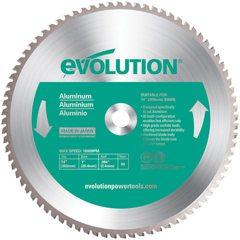 Photo of Evolution Evolution Raptor 355mm Aluminium Cutting Blade