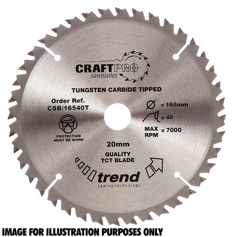 Image of Trend Trend CSB/16552T Craft Saw Blade 165x20mm 52T