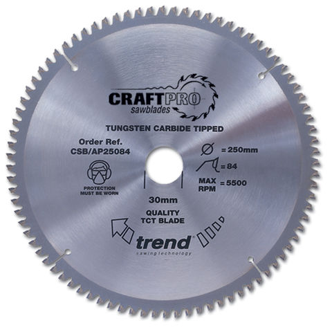 Image of Trend Trend CSB/AP18458A Craft Saw Blade Aluminium and Plastic 184 X 58 Teeth X 30