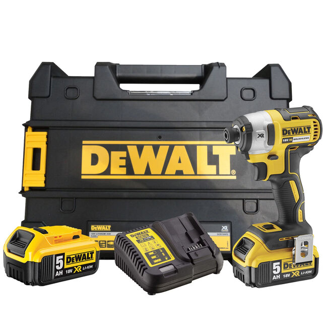 View Dewalt Dcf887p2 18v 3 Speed Impact Driver 2x 5.0ah Batteries & Charger