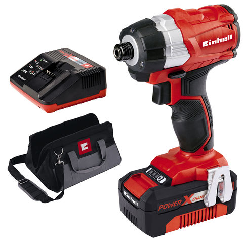 Image of Einhell Einhell Power X-Change TE-CI 18 BL 18V Cordless Impact Driver with 1x4.0Ah Battery