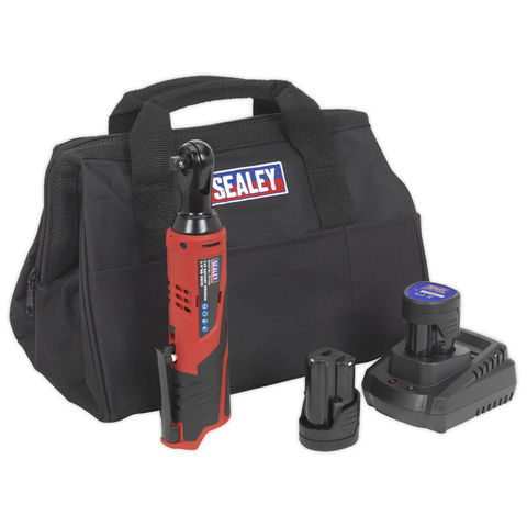 Sealey CP1202KIT 12V  3/8" Drive Ratchet Wrench Kit - 2 x 1.5Ah Batteries & Charger