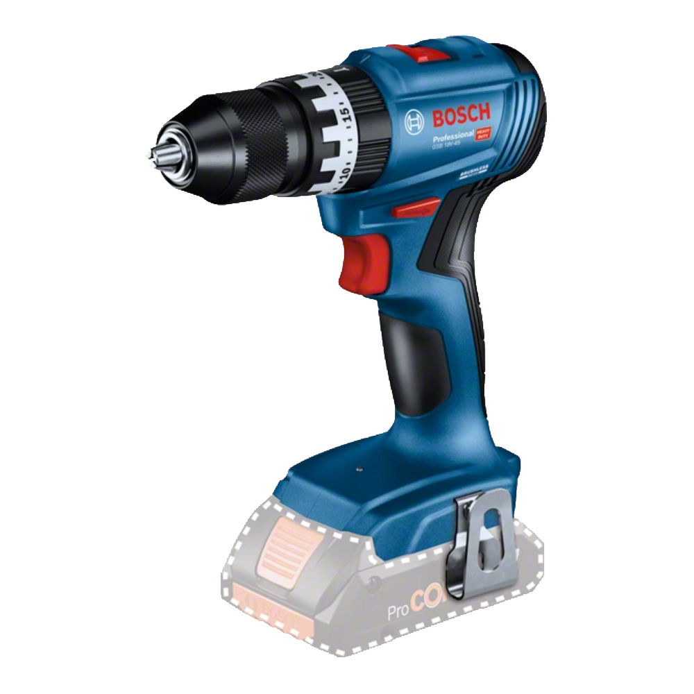 Bosch GSB 18V-45 Professional 45Nm Cordless Impact Drill/Driver With L ...