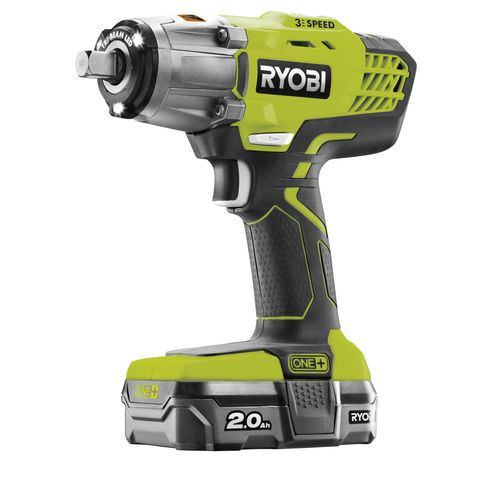Ryobi ONE+ R18IW3-120S 18V Cordless 3 Speed 400Nm Impact Wrench With 2Ah Battery