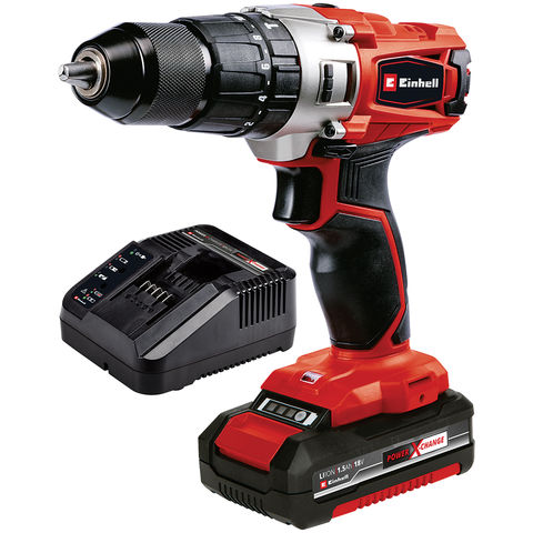 Image of Einhell Einhell Power X-Change TE-CD18/44Li Cordless 18V Combi Drill Kit with 1.5Ah Battery