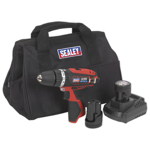 Image of Sealey CP 12Volt Sealey CP1201KIT Hammer Drill/Driver Kit Ø10mm 12V Li-ion - (2 Batteries, Charger & Bag)